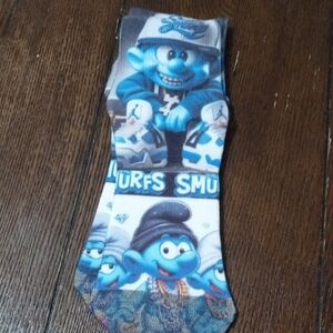 Custom Made Smurfs Graphic Socks